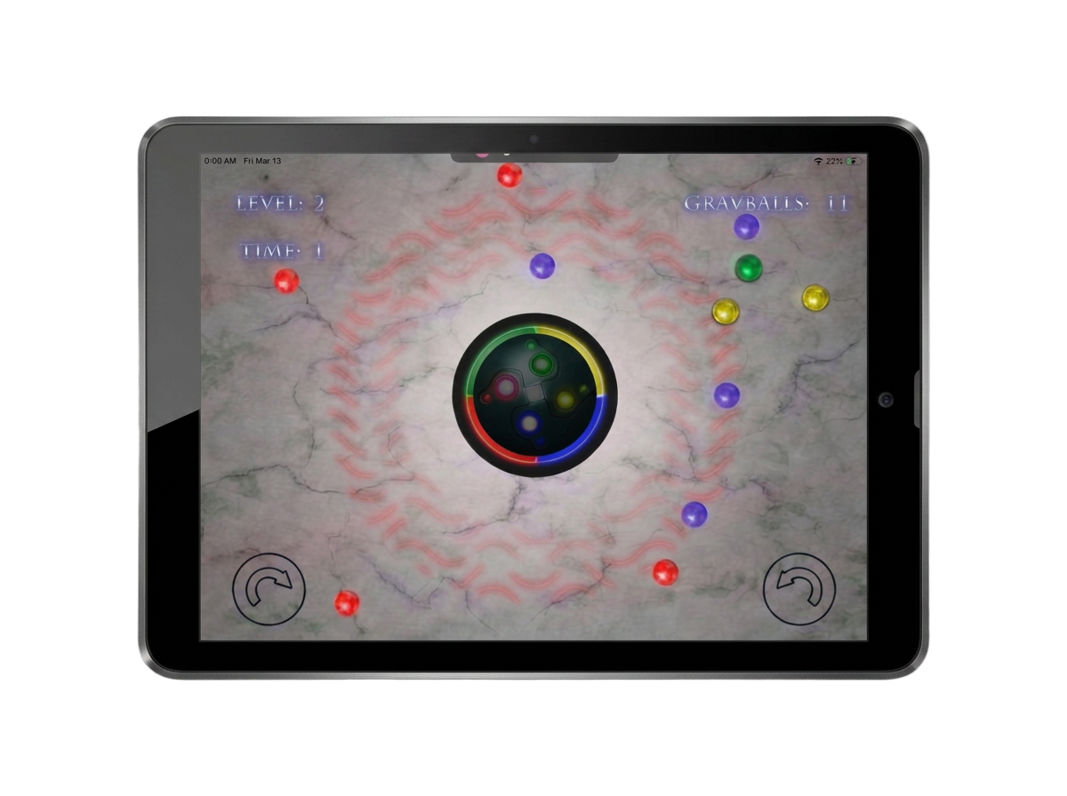 Gravball HD — screen 2 — iOS — iPad Game app built by Moblicode